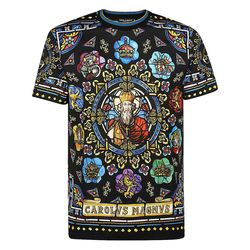 Áo Phông Nam Dolce & Gabbana D&G King's Age Printed T-Shirt G8KD0T FI7QB1 HH82C Phối Màu Size 46