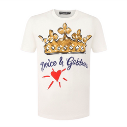 Áo Phông Nam Dolce & Gabbana  D&G T-Shirt  G8IA8T HH7QW Màu Trắng Size 46