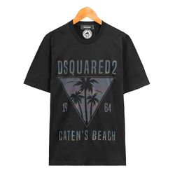 Áo Phông Nam Dsquared2 Caten's Beach Slouch T-Shirt S74GD1091S23009900 Màu Đen Size S