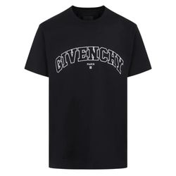 Áo Phông Nam Givenchy College Embroidered Logo Tshirt BM71CW3Y6B 001 Màu Đen