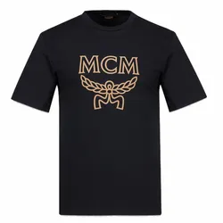 Áo Phông Nam MCM Mens Classic Logo Tshirt In Organic Cotton Black Màu Đen