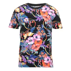 Áo Phông Nam Moschino Floral Print T-Shirt 12637018EI Màu Đen Họa Tiết Size 46