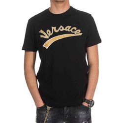 Áo Phông Nam Versace Logo T-Shirt A87082S A232949 Màu Đen Size 44