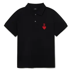 Áo Polo MLB Heart Boston Red Sox 3APQH0133-43BKS Màu Đen Size M