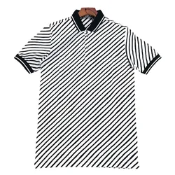 Áo Polo Nam Dolce & Gabbana D&G G8FX3TG7HAW1 X0830 Màu Đen Trắng Size 44