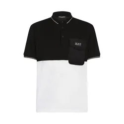 Áo Polo Nam Dolce & Gabbana D&G G8MO7Z Màu Đen Trắng Size 46