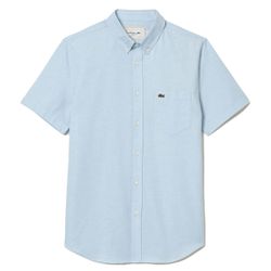 Áo Sơ Mi Nam Lacoste Men’s Regular Fit Cotton Shirt CH0219-51-HBP Màu Xanh Blue Size 40