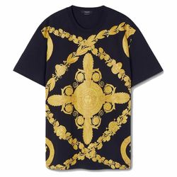 Áo Thun Nam Versace Maschera Baroque TShirt For Men Màu Đen Họa Tiết