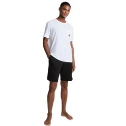 Bộ Quần Áo Cộc Tay Nam Karl Lagerfeld Ikonik Set Short KL9634 Màu Đen Trắng Size 48