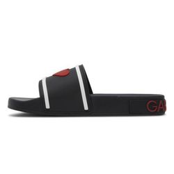 Dép Dolce & Gabbana D&G Slides With Logo CW0142 AO235 8B438 Màu Đen Size 38