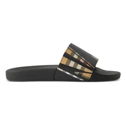 Dép Nam Burberry Vintage Check Sliced-print Slides 8070735 Màu Đen Size 41