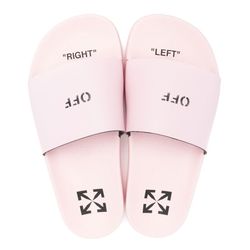 Dép Nữ Off-White Rubber Slides With Logo Pink Màu Hồng