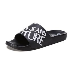 Dép Versace Jeans Couture Slides With Logo 72YA3SQ1 Màu Đen Trắng Size 39