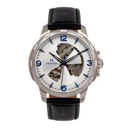 Đồng Hồ Nam Heritor Automatic Theo Semi Skeleton HERHS1701 Màu Bạc Đen