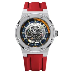 Đồng Hồ Nam I&W Carnival 619G1 Automatic Màu Bạc Phối Đỏ