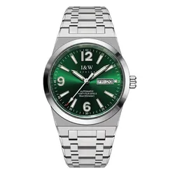 Đồng Hồ Nam I&W Carnival 730G2 Automatic Màu Bạc Phối Xanh Lá