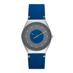 Đồng Hồ Nam Skagen Grenen Solar Halo Ocean Leather Watch SKW6873 Màu Xanh Blue