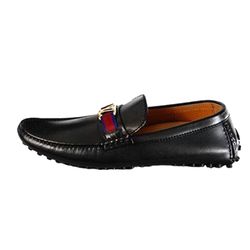 Giày Lười Nam Louis Vuitton Vạch Đỏ LV2905 Màu Đen Size 7.5