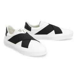 Giày Slip On Nam Givenchy White Leather With Double Webbing Strap Highlights BH0096H1HD/116 Màu Đen Trắng