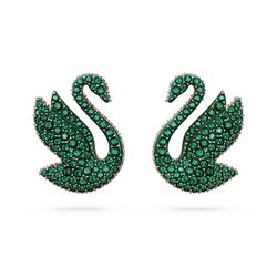 khuyen-tai-nu-swarovski-iconic-swan-stud-earrings-swan-green-rose-gold-tone-plated-5650063-mau-xanh-green