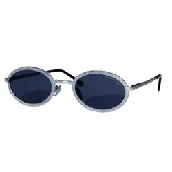 Kính Mát Nữ Saint De Paris & Crew No 9 The Tourist Silver Sunglasses Màu Xanh Bạc
