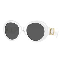 Kính Mát Nữ Versace Dark Gray Round Ladies Sunglasses VE4414 314/87 55 Màu Xám Trắng