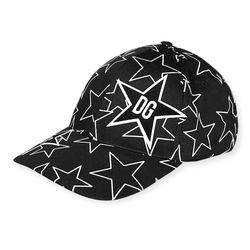 Mũ Dolce & Gabbana D&G Star Dg Logo Baseball Hat In Black DG4777 Màu Đen
