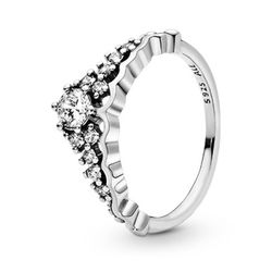 Nhẫn Nữ Pandora Fairytale Tiara Ring Clear 196226CZ Màu Bạc