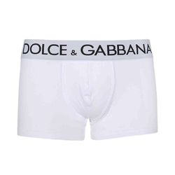 Quần Lót Nam Dolce & Gabbana D&G Boxer White With Logo Embroidered M4B97J OUAIG W0800 Màu Trắng