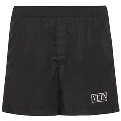 Quần Short Nam Valentino VV3UH0286FN VLTN Tag Swim Shorts Black Màu Đen