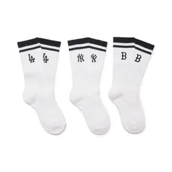Set 3 Đôi Tất MLB 3ASOMA43N-00WHS Màu Trắng