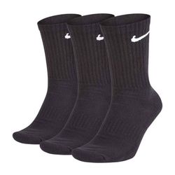 Set 3 Đôi Tất Nike Everyday Cushioned SX7664-010 Dri-Fit Black Cổ Cao Màu Đen Size 23-25cm