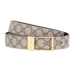 Thắt Lưng Nam Gucci GG Belt With Rectangular Buckle 722370KGD0H9742 Màu Ghi Size 100