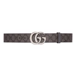 Thắt Lưng Nam Gucci GG Marmont Reversible Belt Hai Mặt Màu Xám Đen Size 100