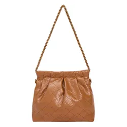Túi Đeo Chéo Nữ Charles & Keith CNK Duo Chain Handle Socola CK2-20671559 Màu Nâu Size M
