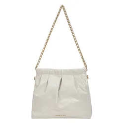 Túi Đeo Chéo Nữ Charles & Keith CNK Duo Chain Handle White 20671559 Màu Trắng Size M