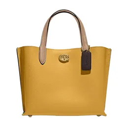 Túi Đeo Chéo Nữ Coach Willow Tote 24 In Colorblock C8561 Màu Vàng