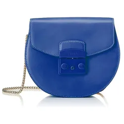 Túi Đeo Chéo Nữ Furla Metropolis Mini Crossbody Round Vitello New Calf Màu Xanh Blue