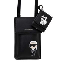 Túi Đựng Điện Thoại Karl Lagerfeld Leather Phone Case Màu Đen