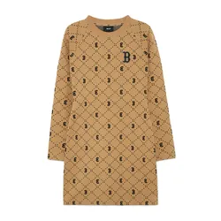 Váy Nữ MLB Jacquard Monogram Boston Red Sox 3FOPM0334-43CAL Màu Nâu