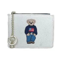 Ví Đựng Thẻ Nữ TTWN BEAR TT2449 Màu Be Viền Đen