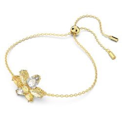 Vòng Đeo Tay Nữ Swarovski Gema Bracelet Mixed Cuts, Flower, Yellow, Gold-Tone Plated 5652820 Màu Vàng