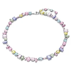 Dây Chuyền Nữ Swarovski Gema Necklace Mixed Cuts, Multicolored, Rhodium Plated 5656397 Phối Màu
