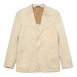 Áo Khoác Blazer Nam Lacoste Men’s Straight Fit Cotton And Linen Blend VH1127-51G-E8M Màu Beige Size 48