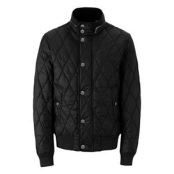Áo Khoác Nam Burberry Black Quilted Collar Zipper 40368721 Màu Đen