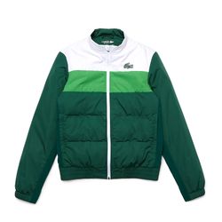 Áo Khoác Nam Lacoste Men's Sport Water-Resistant Quilted Jacket BH6945-1XQ Màu Xanh Size 46