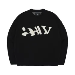 Áo Nỉ Sweater Acmé De La Vie ADLV Big Cutting Logo Knit Black Màu Đen