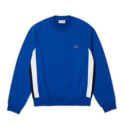 Áo Nỉ Sweater Nam Lacoste  Brushed Fleece Colourblock SH5605 Màu Xanh Blue