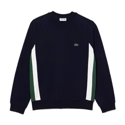 Áo Nỉ Sweater Nam Lacoste Brushed Fleece Colourblock SH5605 Màu Xanh Navy