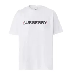 Áo Phông Burberry Logo Print Cotton T-Shirt Màu Trắng Size XS